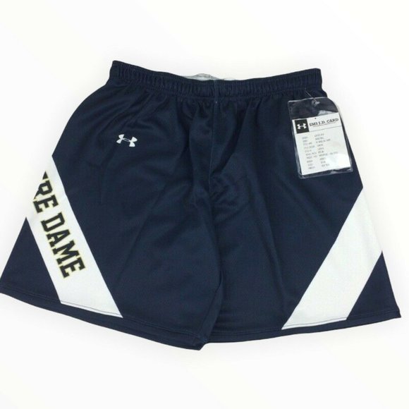Under Armour Notre Dame Armourfuse Baseline Basketball Short Navy Large Women - Picture 3 of 4